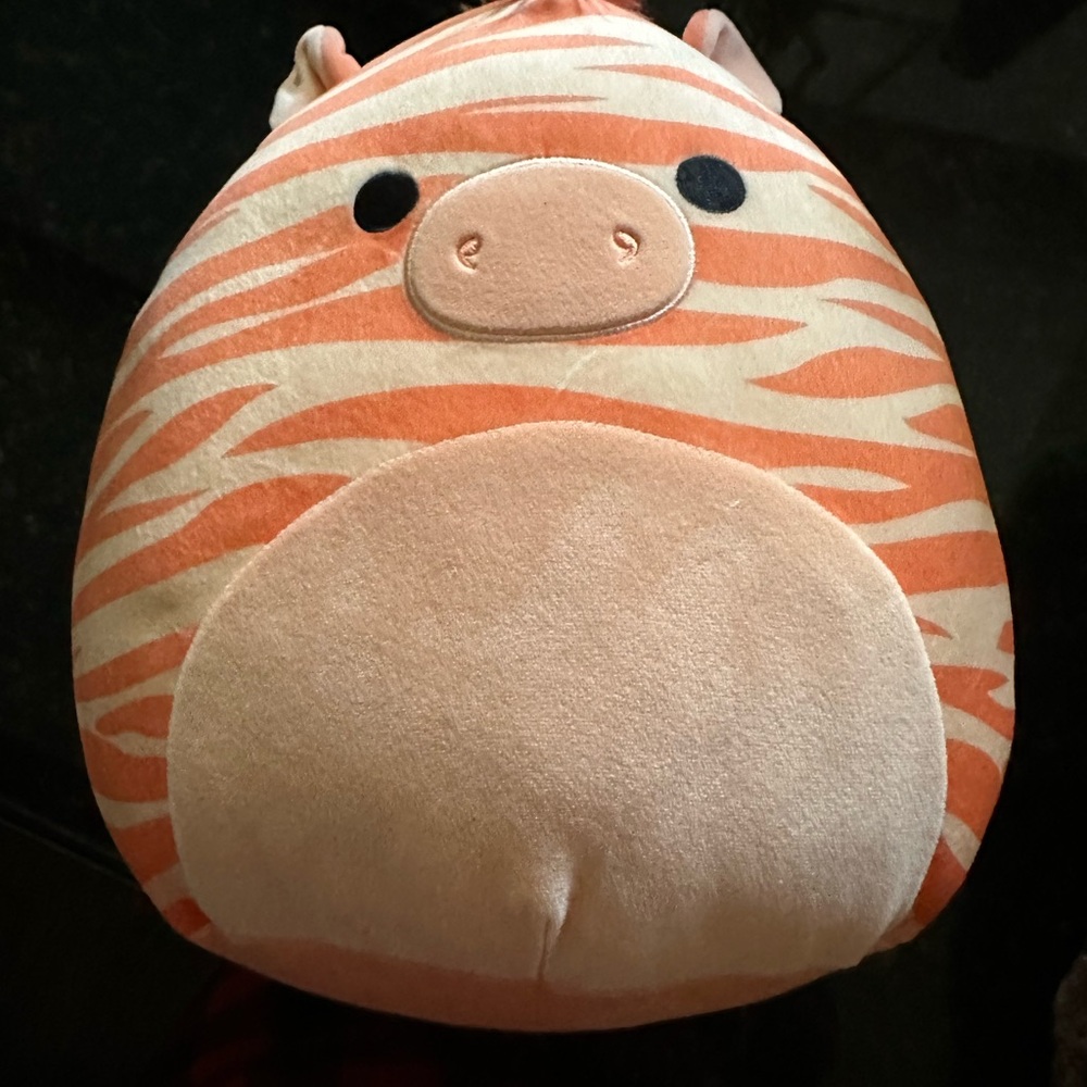 Squishmallows Orange and Cream Striped Plush
